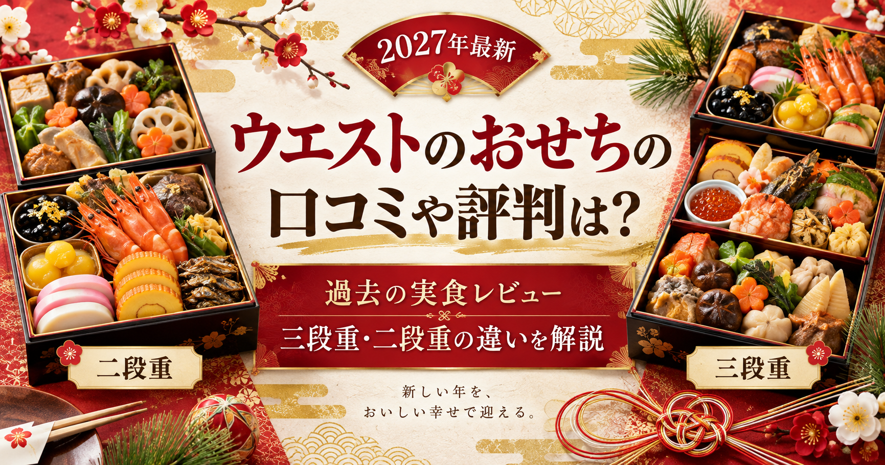 ウエストのおせちの口コミや評判は？過去の実食レビューと三段重・二段重の違いを解説【2027年最新】